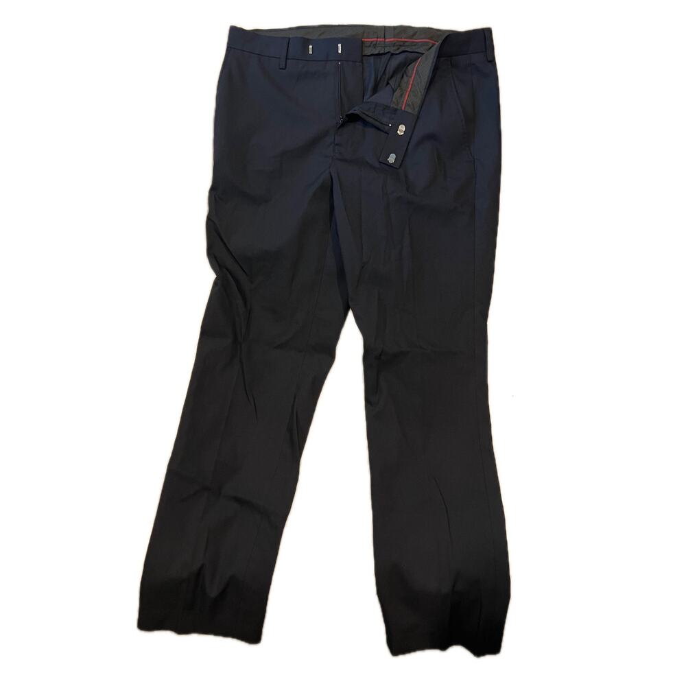 Flat Front Black Dress Pants Mens 35x30